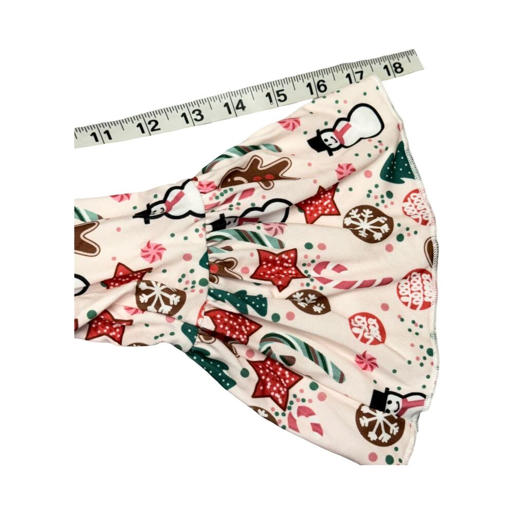 Girls Christmas Bell Sleeve & Velvet Pants Set 5Y - Picture 2 of 9